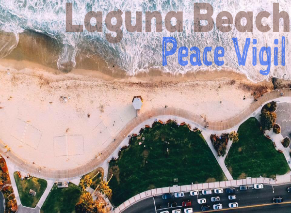 Peace Vigil Main Beach Laguna Beach LagunaBeachCommunity.com