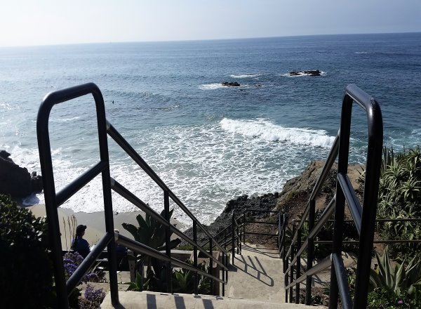 Stairs to Cress Street Beach Laguna Beach